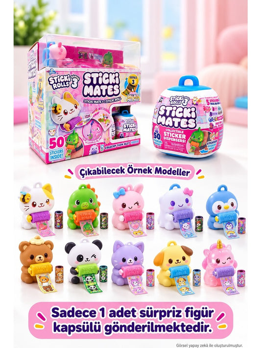 Sticki Rolls Sticki Mates (50 Sticker'lı çanta klipsi)