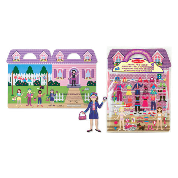 Melissa & Doug -Puffy Reusable Sticker Set Dress Up (Kabartmalı Tak Çıkar Çıkartma - Giydirme Seti)