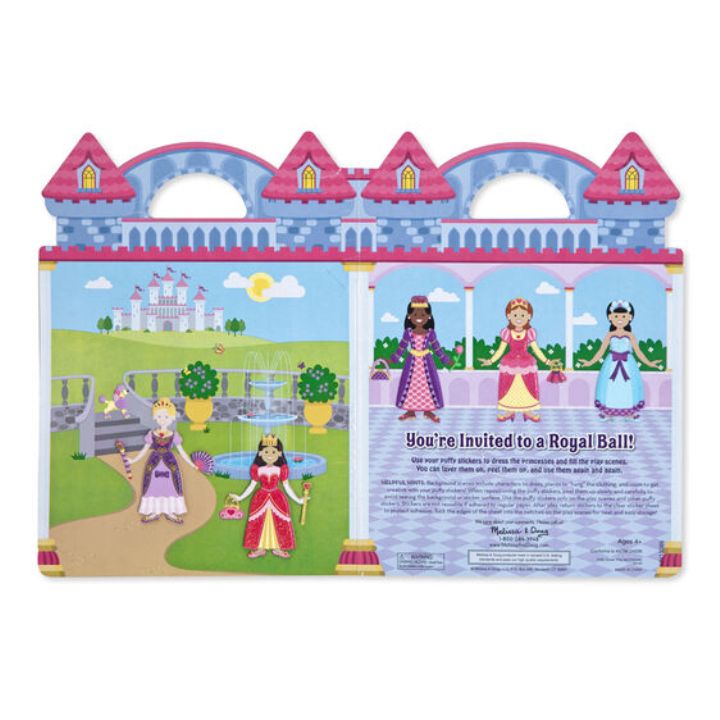 Melissa & Doug -Puffy Reusable Sticker Set-Princess (Kabartmalı Tak Çıkar Çıkartma - Prenses)