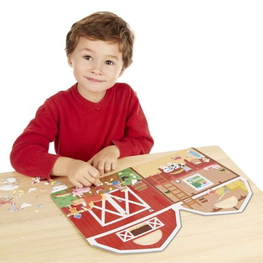 Melissa & Doug - Puffy Reusable Sticker Set-Farm (Kabartmalı Tak Çıkar Çıkartma - Çiftlik)