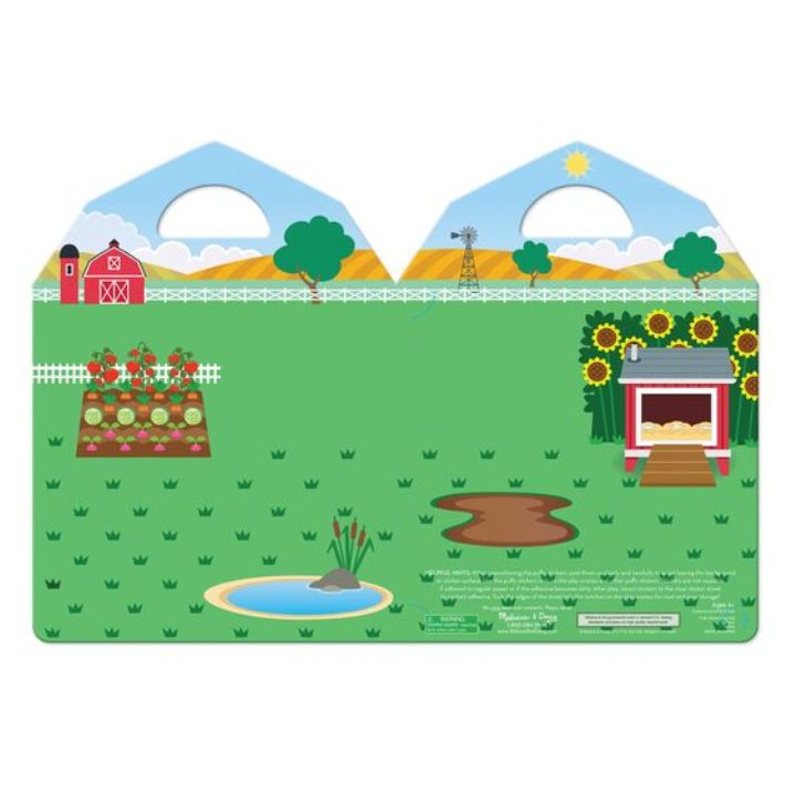 Melissa & Doug -Puffy Reusable Sticker Set-Farm (Kabartmalı Tak Çıkar Çıkartma - Çiftlik)