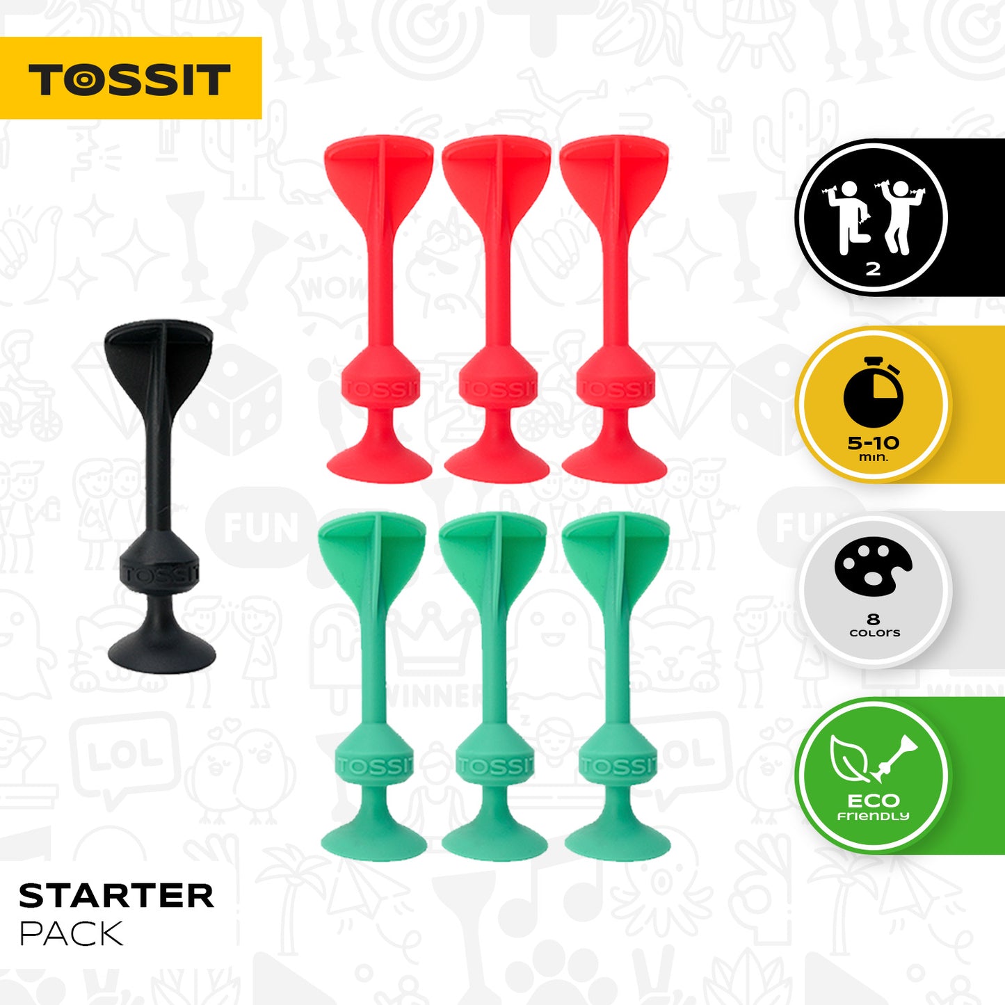 Tossit Silikon Dart - Başlangıç Seti