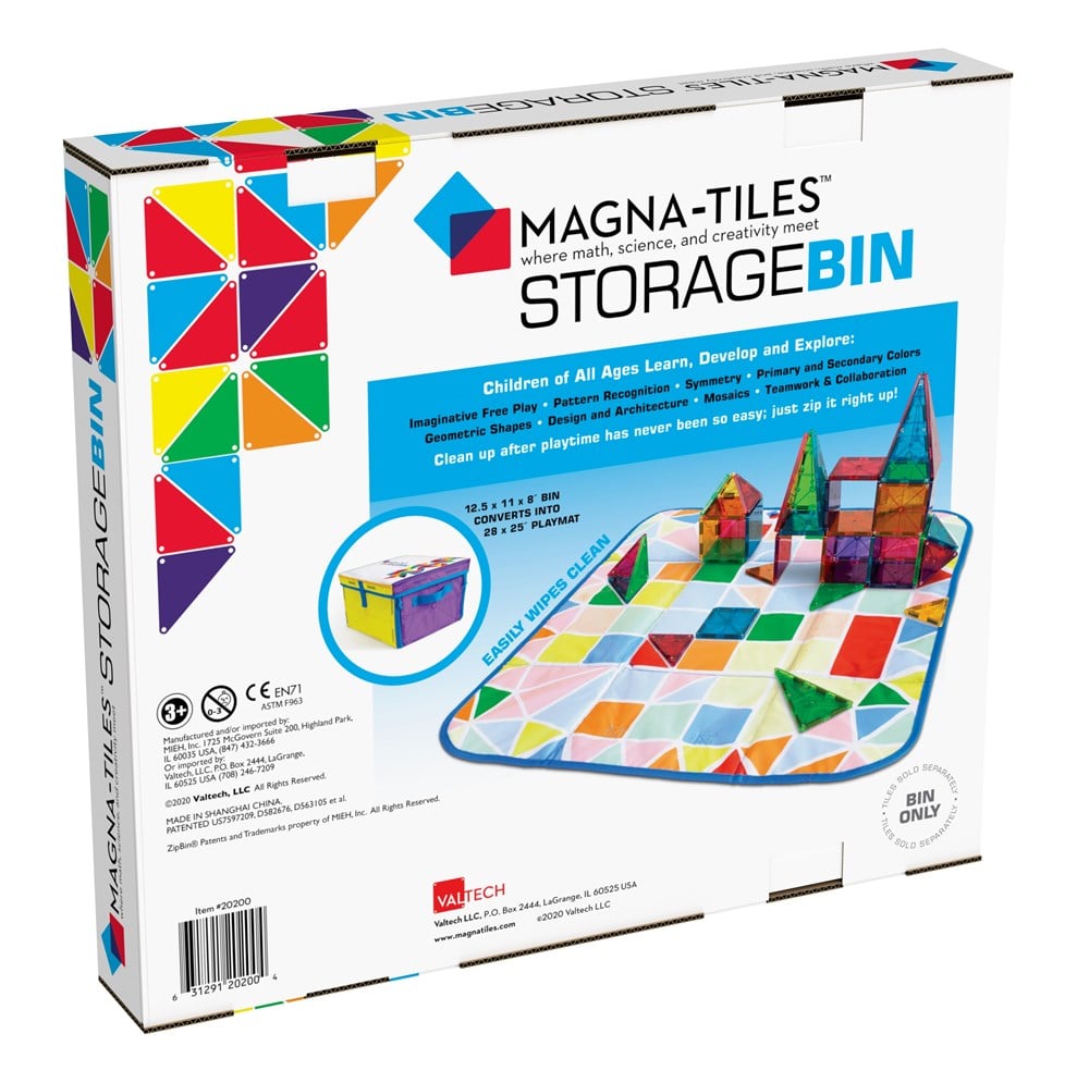 Magna-Tiles - Storage Bin- Saklama Kutusu & Oyun Matı