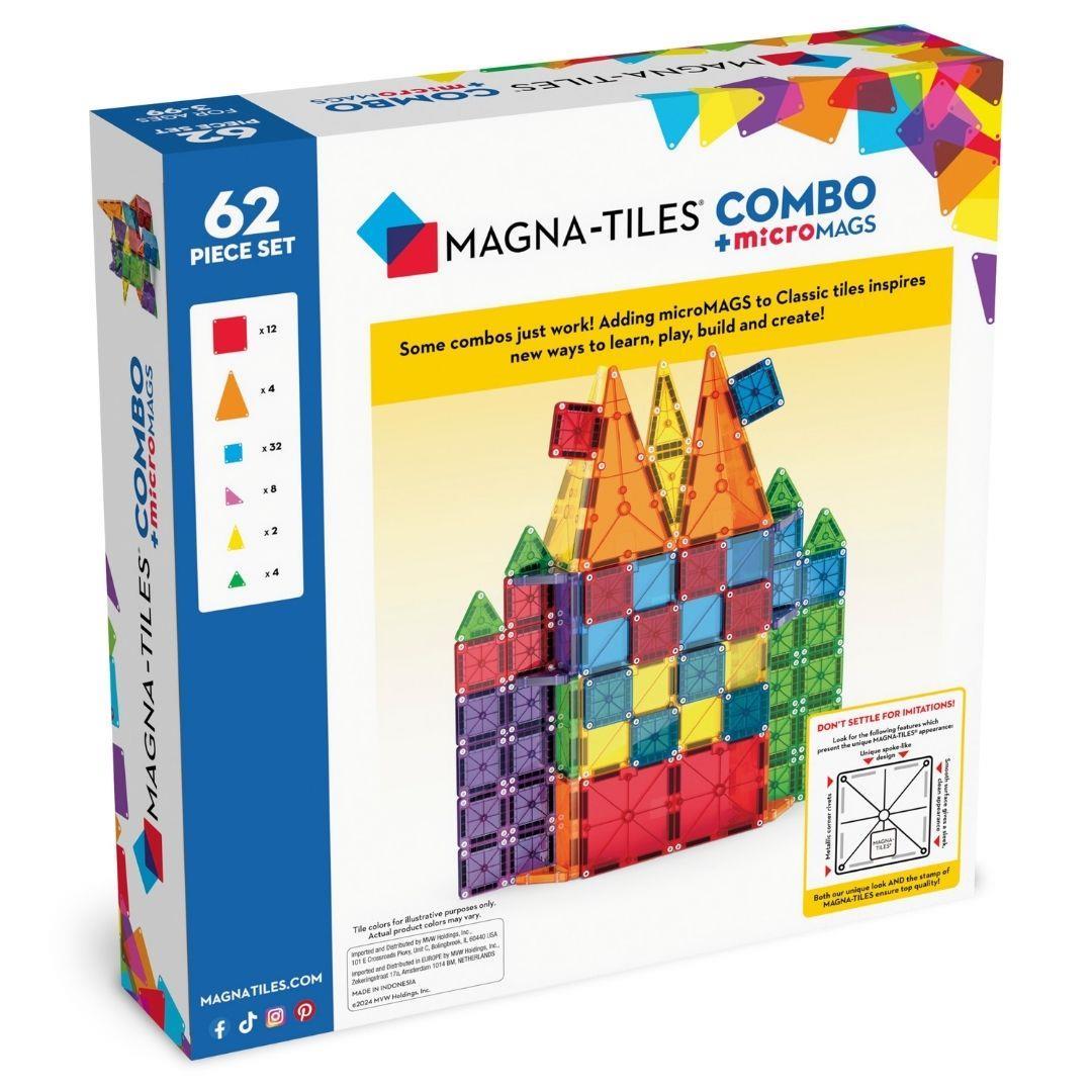 MAGNA-TILES® - Combo + microMAGS - 62 Parça