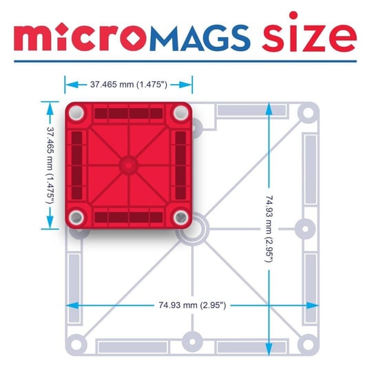 Magna-Tiles - MicroMAGS Travel Set - Seyahat Seti 26 Parça