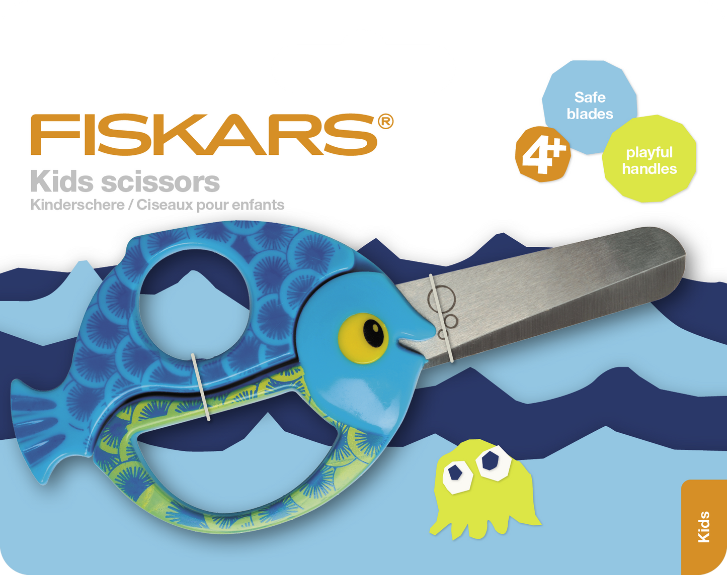 Fiskars Çocuk Makası - BALIK (Sol ve Sağ el Kullanımı)