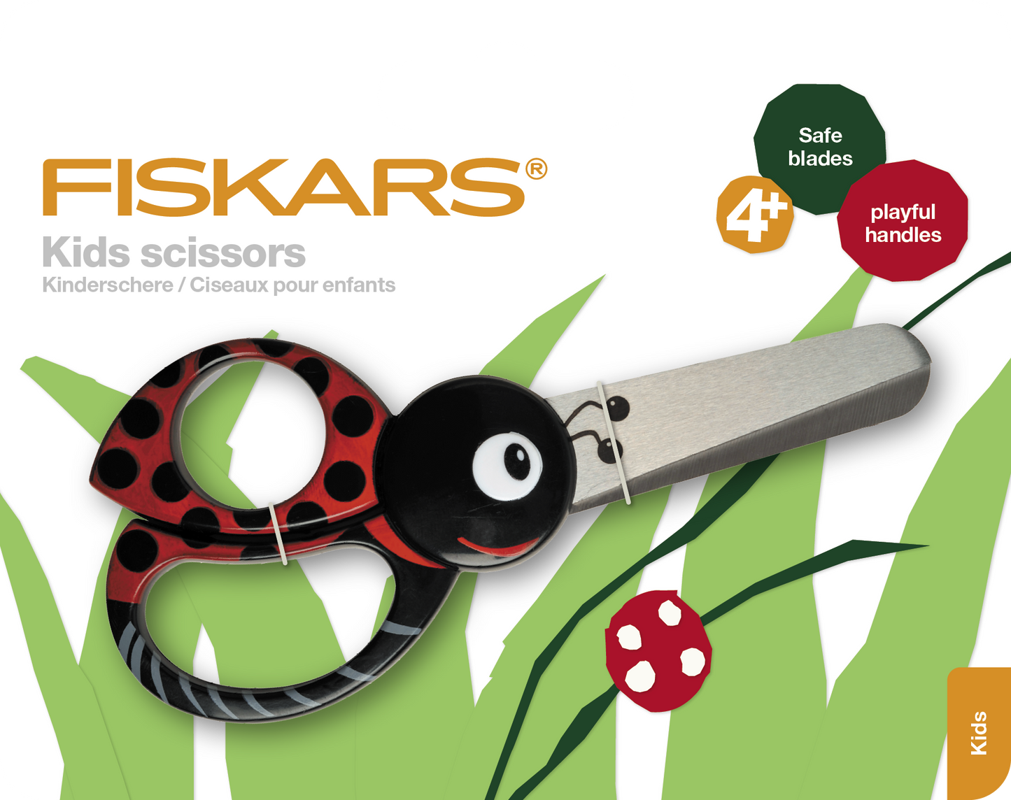 Fiskars Çocuk Makası - UĞUR BÖCEĞİ (Sol ve Sağ el Kullanımı)