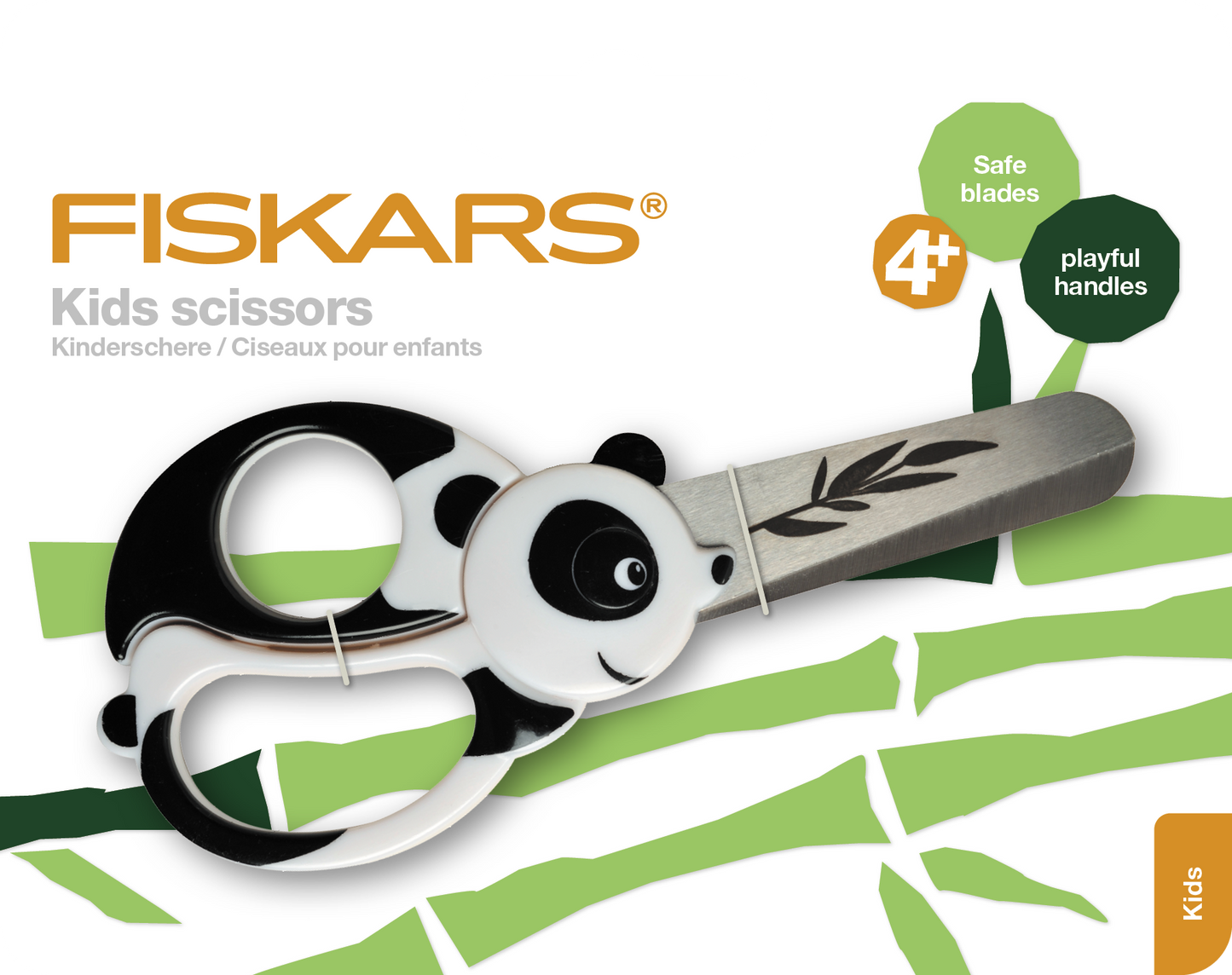 Fiskars - Çocuk Makası - PANDA (Sol ve Sağ el Kullanımı)