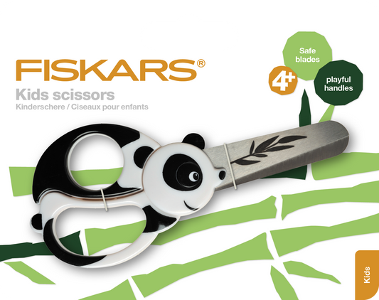 Fiskars - Çocuk Makası - PANDA (Sol ve Sağ el Kullanımı)