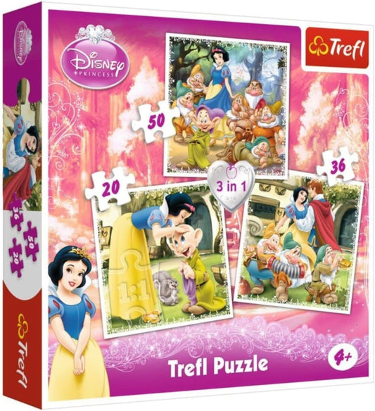 TREFL PUZZLE 3 İN 1 20 36 50 DİSNEY PRİNCESS