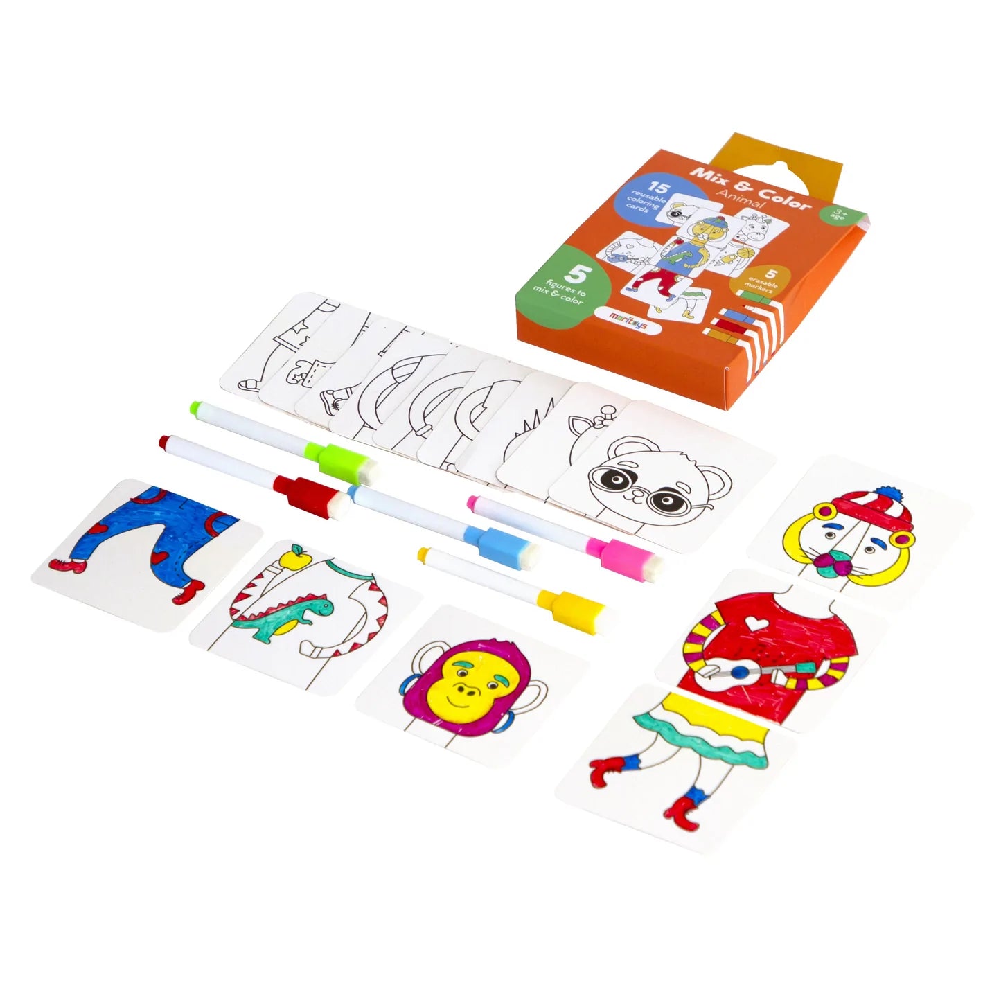Mix & Color: Animals - Karıştır Renklendir Hayvanlar Puzzle