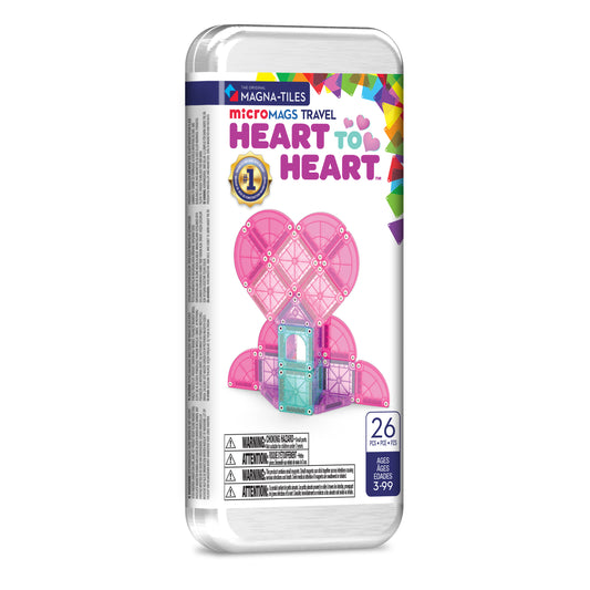 Magna-Tiles - MicroMAGS  Travel Set - Kalpli Set Manyetik Bloklar - 26 Parça Heart To Heart