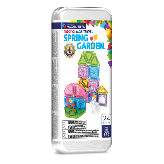 Magna-Tiles - MicroMAGS  Travel Set - Bahar Bahçe Seti Manyetik Bloklar - 24 Parça Spring Garden