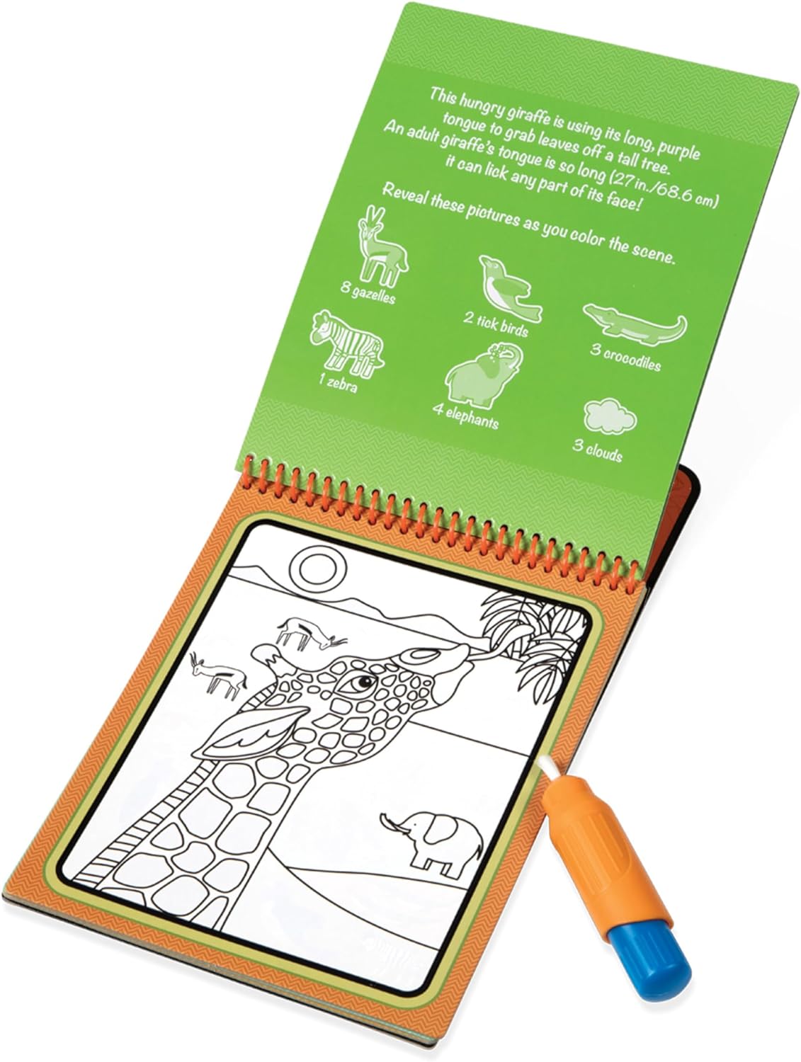 Melissa & Doug - Water Wow Sulu kalem ile boyama kitabı - Safari