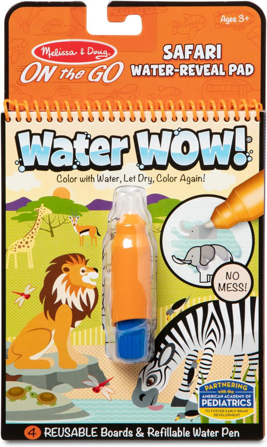 Melissa & Doug - Water Wow Sulu kalem ile boyama kitabı - Safari