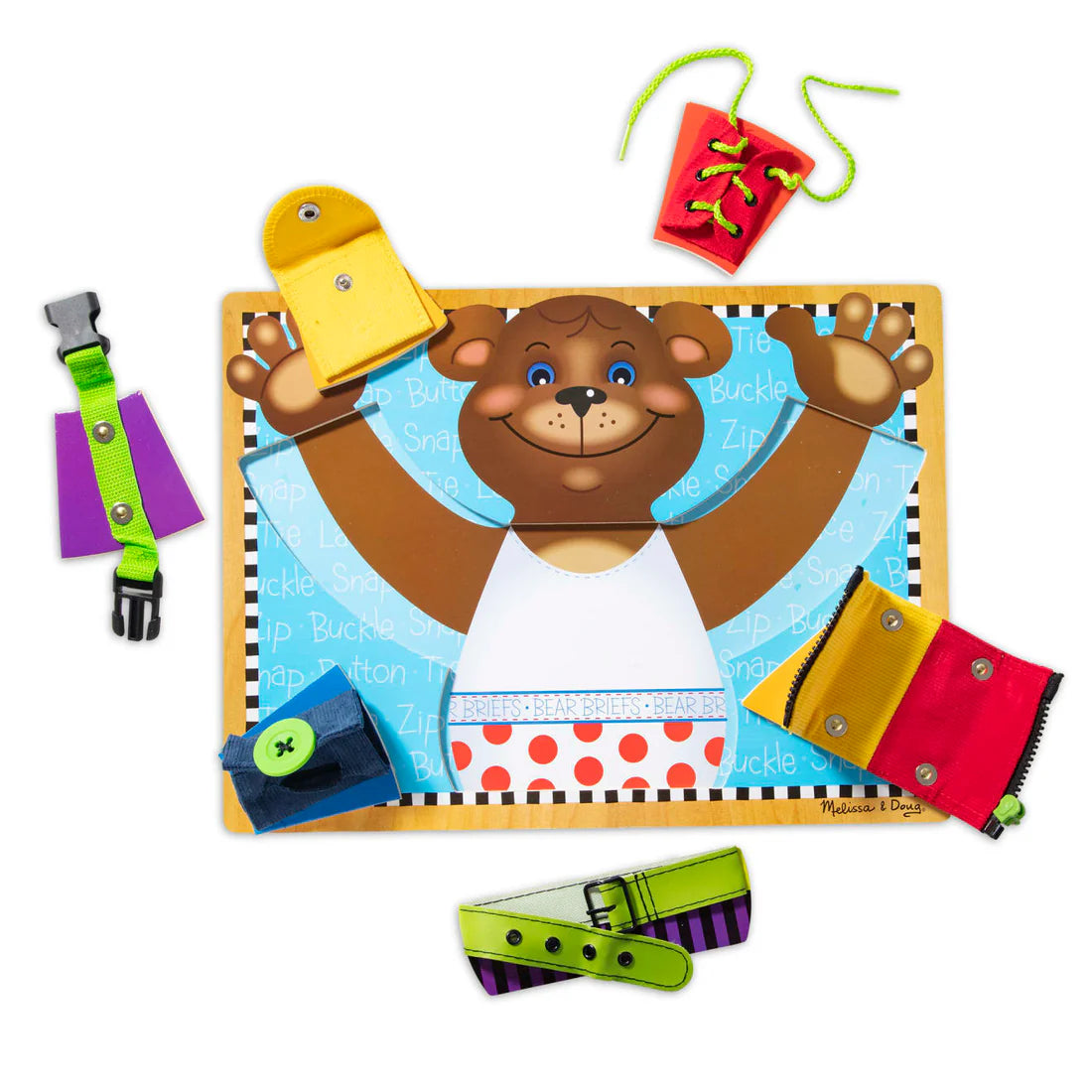 Melissa & Doug Basic Skills Puzzle Board (Ahşap Temel Beceri Geliştirme Tahtası)