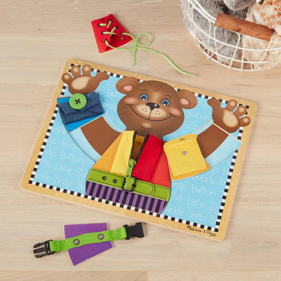 Melissa & Doug Basic Skills Puzzle Board (Ahşap Temel Beceri Geliştirme Tahtası)