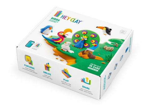 HEY CLAY BIRD LARGE SET(6 CHARACTERS- 15 CANS)