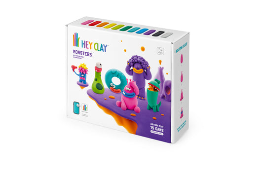 HEY CLAY MONSTERS LARGE SET(6 CHARACTERS- 15 CANS)