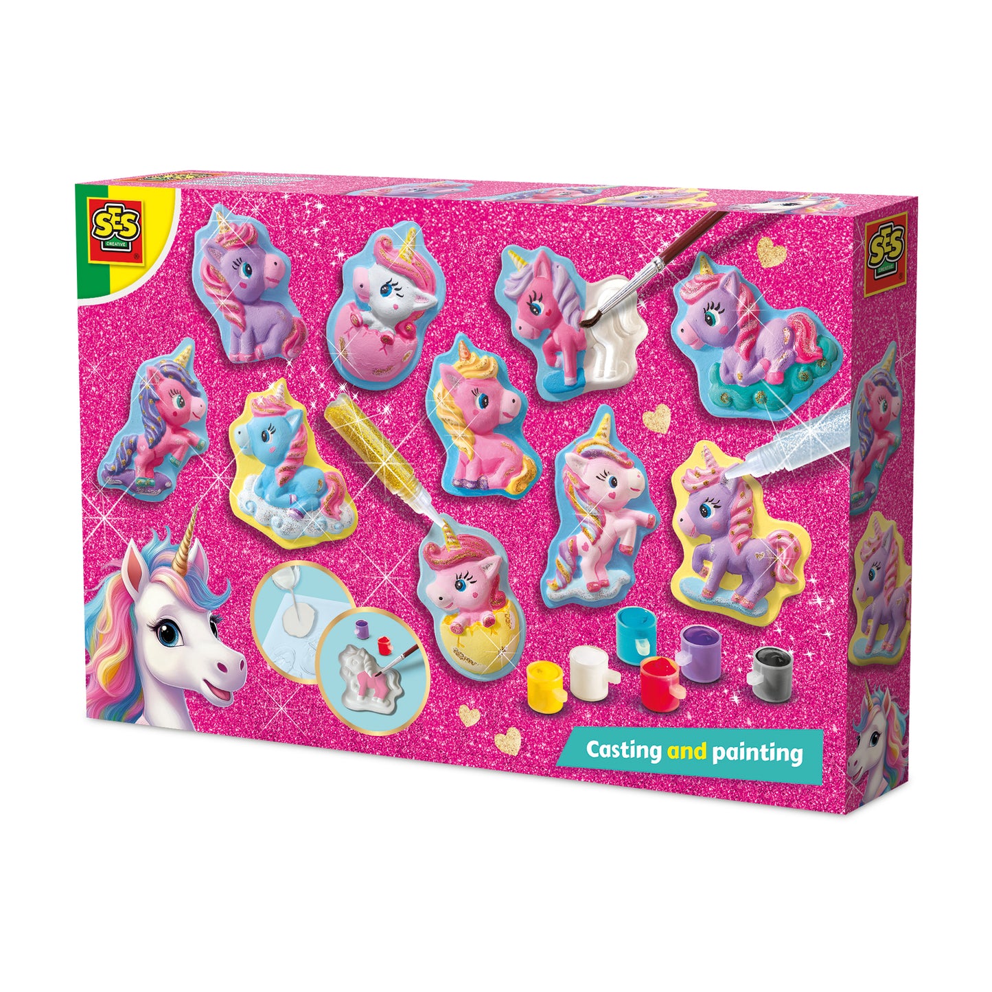 Ses Creative Kalıba Dök ve Boya - Unicorn - Simli
