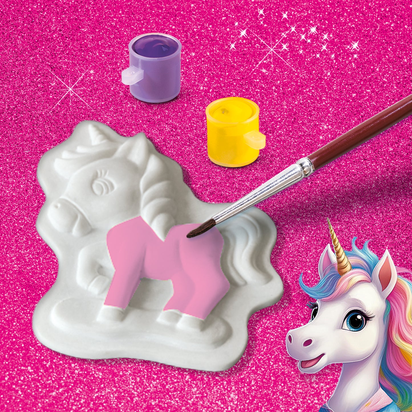 Ses Creative Kalıba Dök ve Boya - Unicorn - Simli