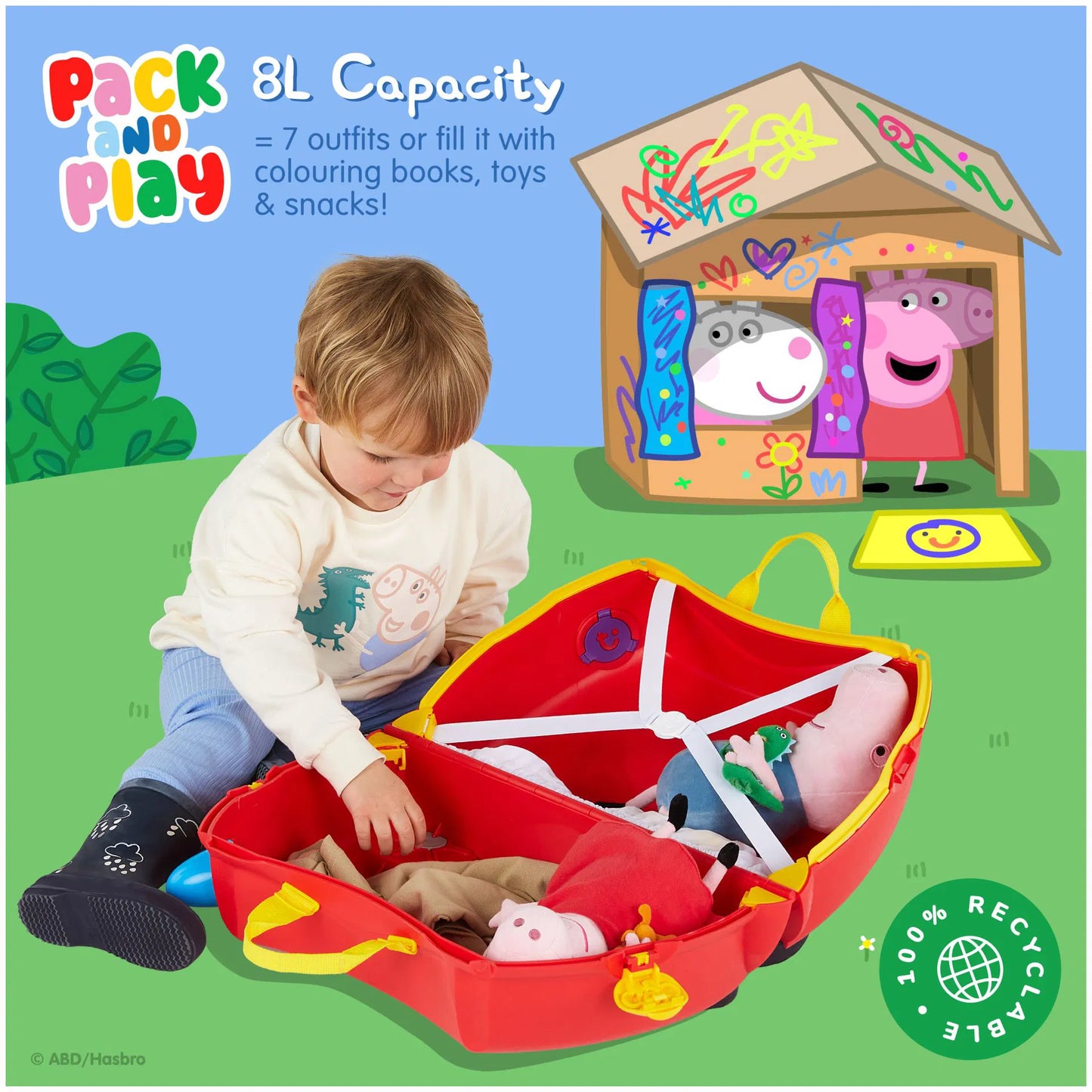 Trunki Çocuk Bavulu - Peppa Pig Party Bus