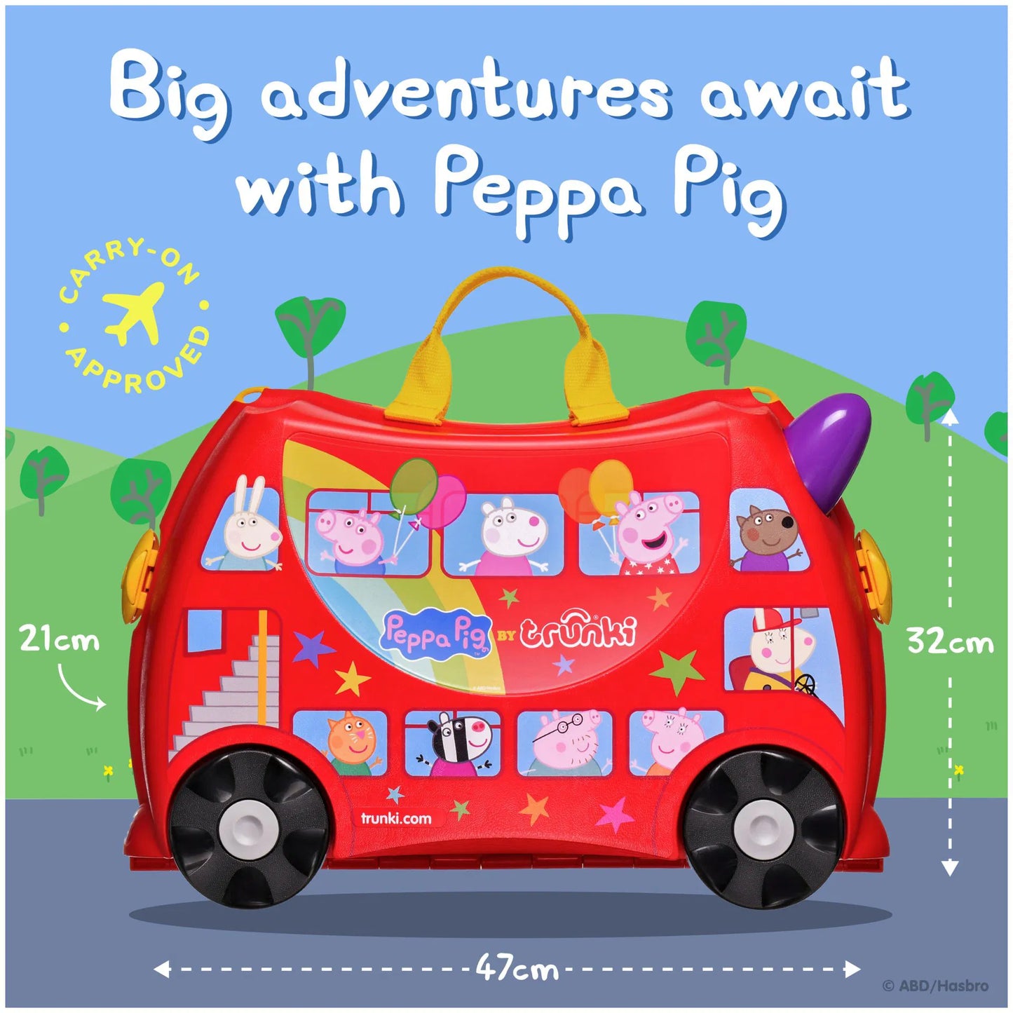 Trunki Çocuk Bavulu - Peppa Pig Party Bus