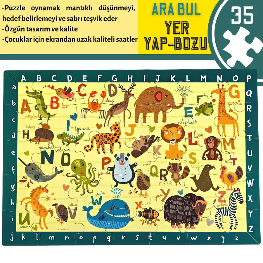 Animal Alphabet Search & Find Floor Puzzle 48x33cm