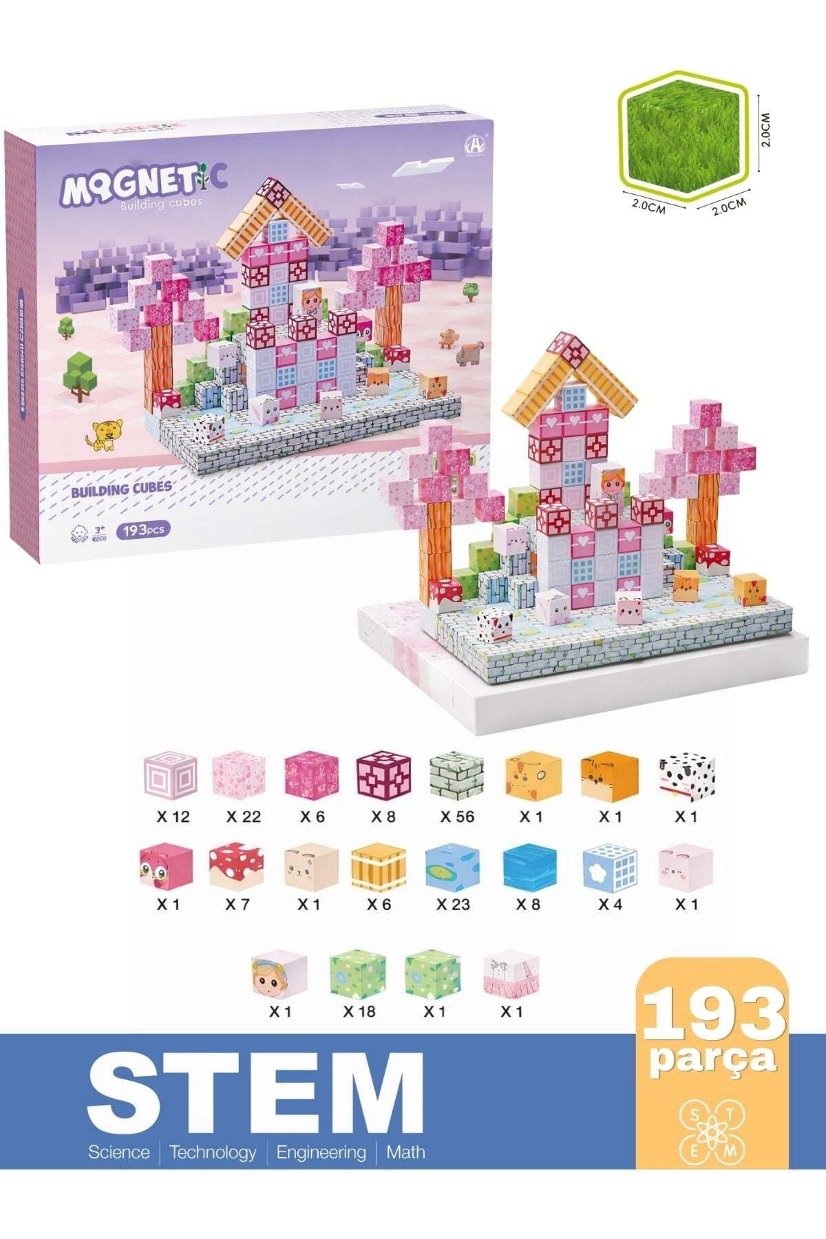 Magnetic Cubes 193 pcs