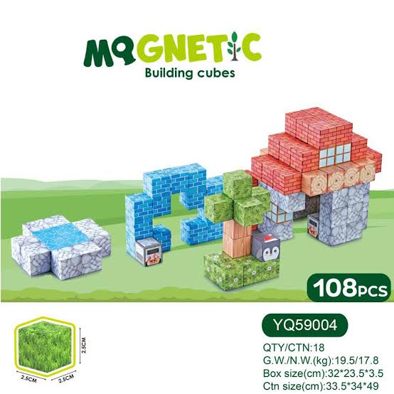 Magnetic Cubes 108 pcs