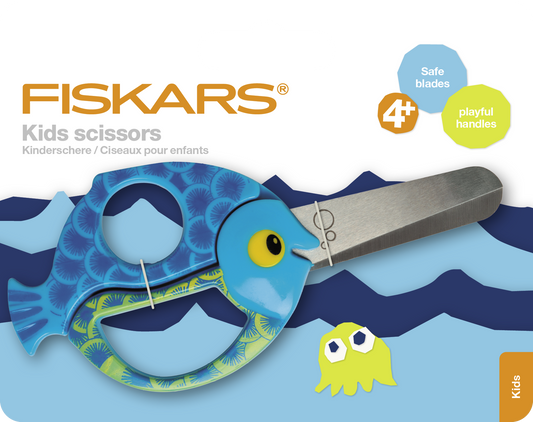 Fiskars Çocuk Makası - BALIK (Sol ve Sağ el Kullanımı)