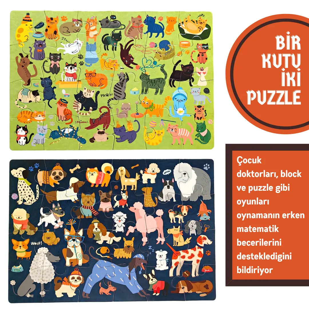 CATS & DOGS (Kediler ve Köpekler) Puzzle