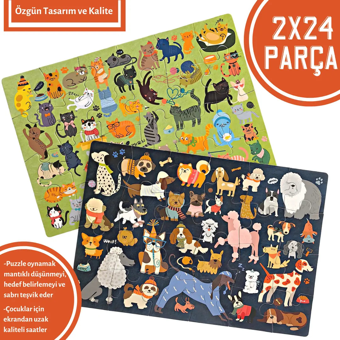 CATS & DOGS (Kediler ve Köpekler) Puzzle